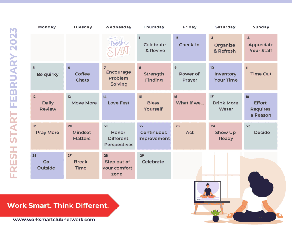 February 2024 Monthly Tips Calendar