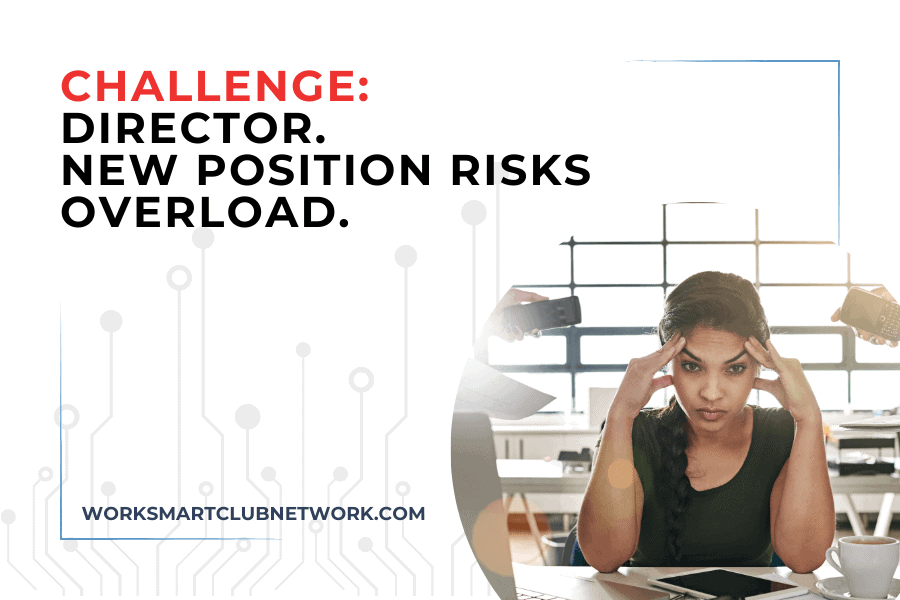 Challenge: Director. New position Risks Overload.