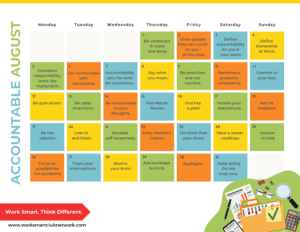 August 2024 Accountable Calendar